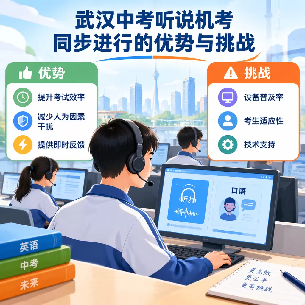 武汉中考听说机考同步进行的优势与挑战
