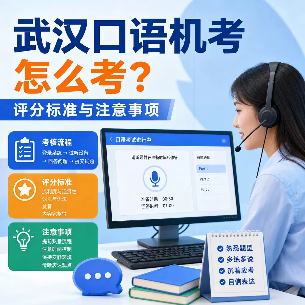 武汉口语机考怎么考?评分标准与注意事项