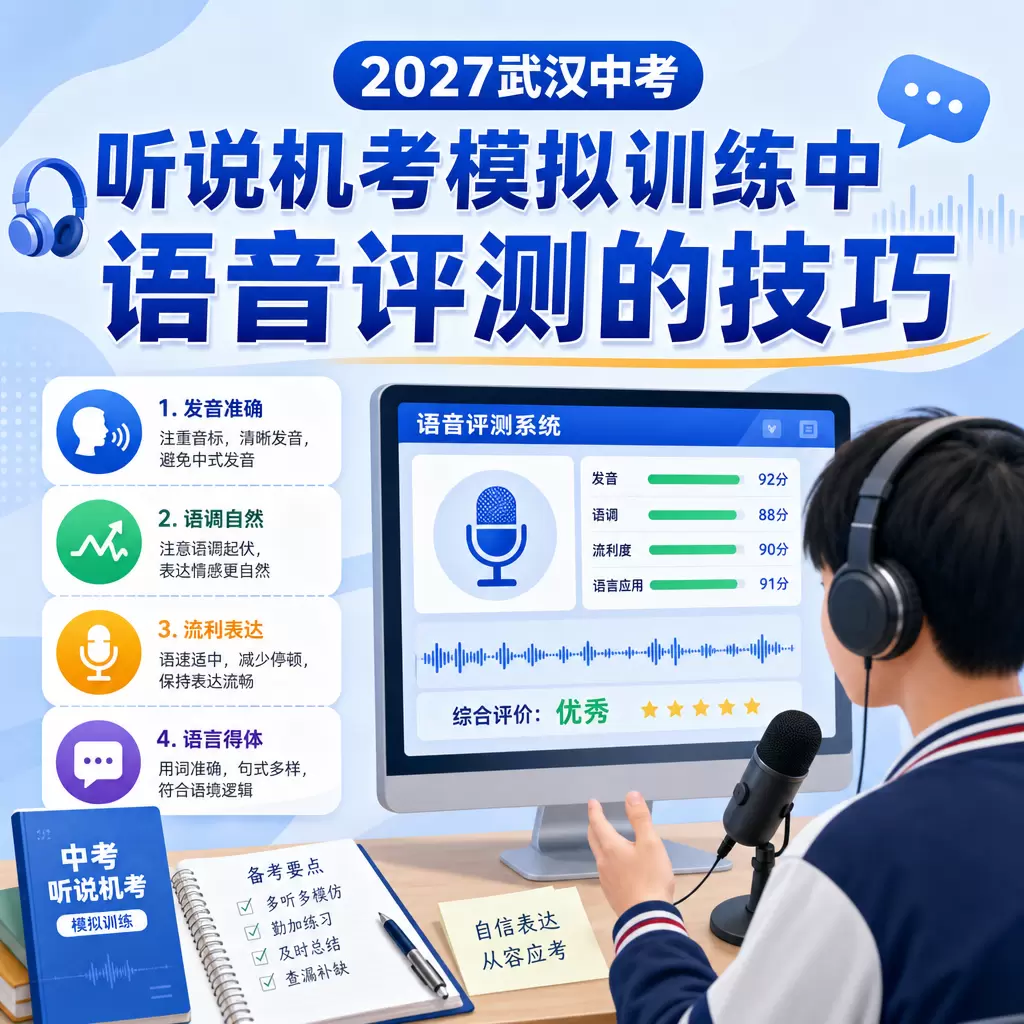 2027武汉中考听说机考模拟训练中,语音评测的技巧